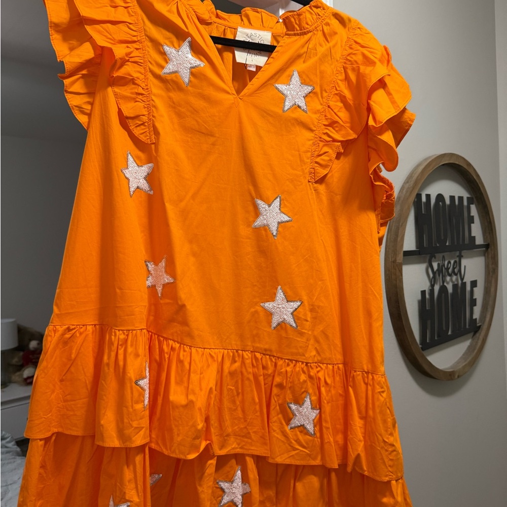 Orange Stars Boutique Dress